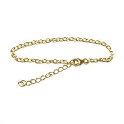 Kæde armbånd i forgyldt sterling sølv